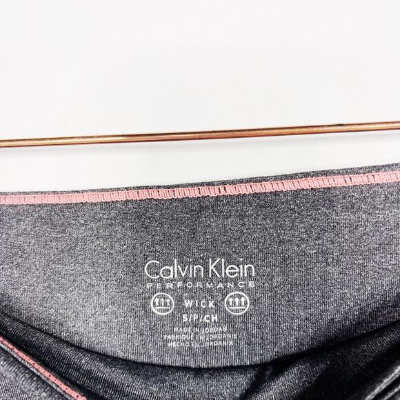 Calvin Klein Performance Colorblock Leggings Womens Small S Heather Gray Pink - Picture 7 of 11